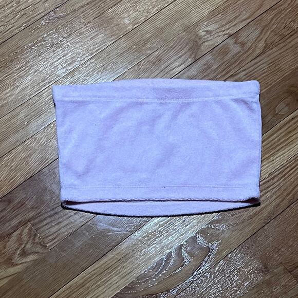 Last chance 🚨 Playboy Y2K Terry Cloth Tube Top Pink Small - Picture 2 of 3
